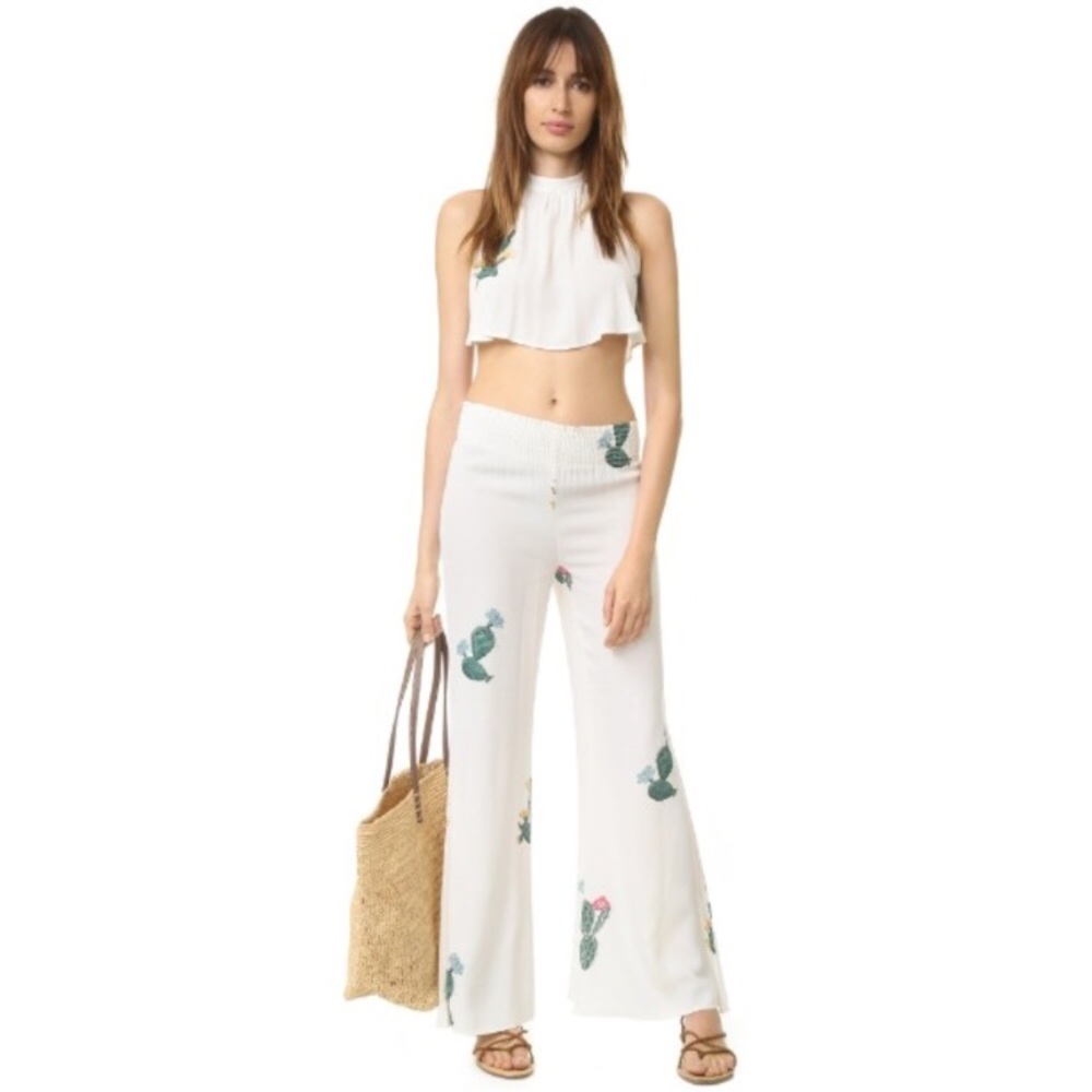 NWT Wildfox Cactus Flower Bell Bottoms